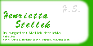 henrietta stellek business card